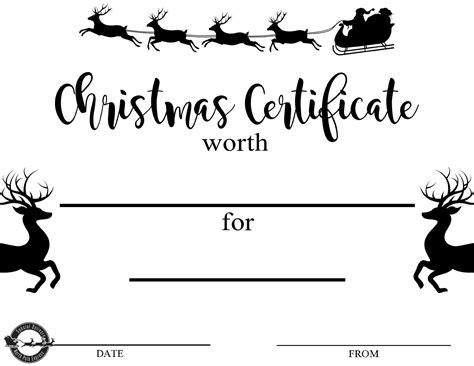 Printable Holiday T Certificate Template Printable Jd