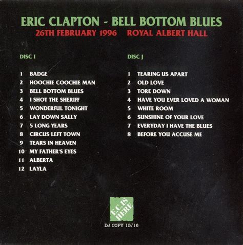 Check spelling or type a new query. Eric Clapton - Bell Bottom Blues - RAH 1996