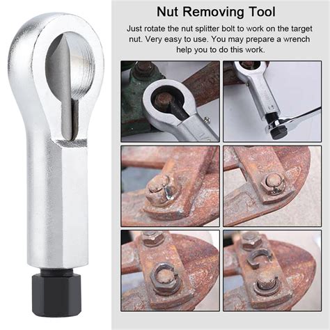 Start by rocking the bolt by tightening then loosing, this may be all you need to break through the rust. OTVIAP Nut Splitting Tool, Nut Removal,Rusted Broken ...