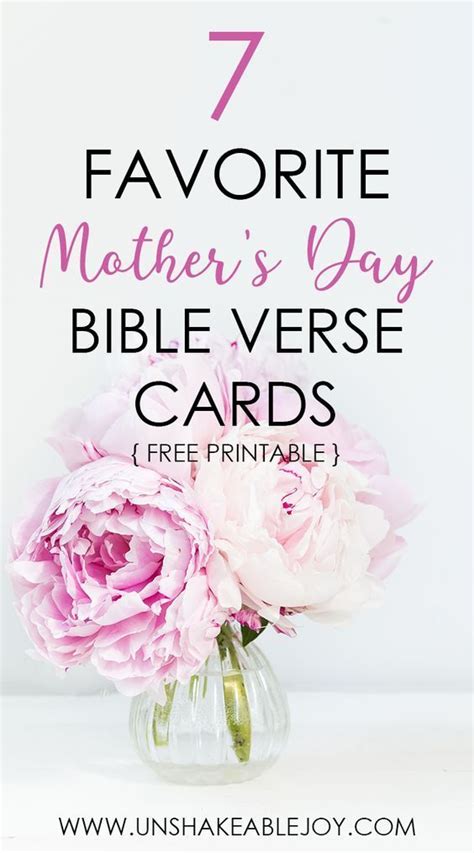 7 Favorite Mothers Day Bible Verse Cards Free Unshakeable Joy