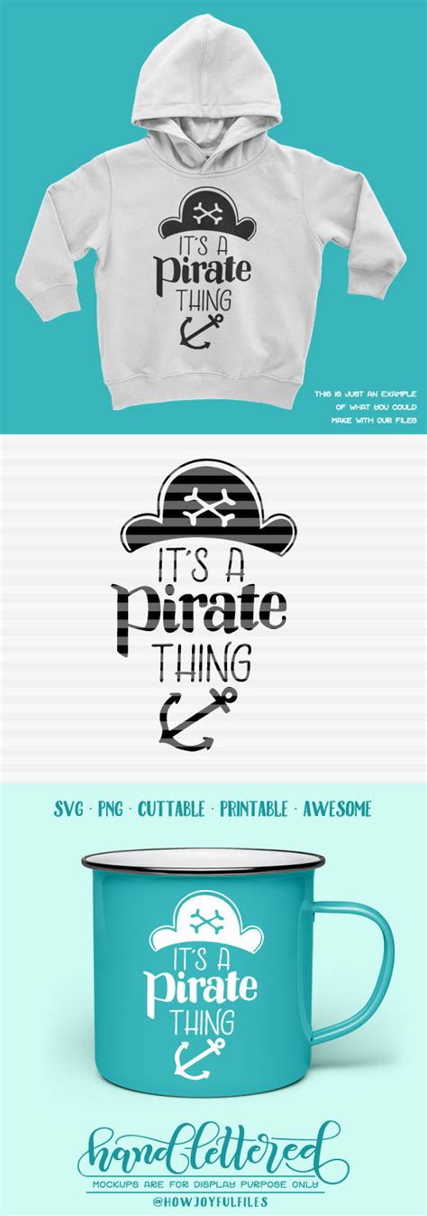 Its A Pirate Thing Ahoy Matey Hand Drawn Lettered Cut File By