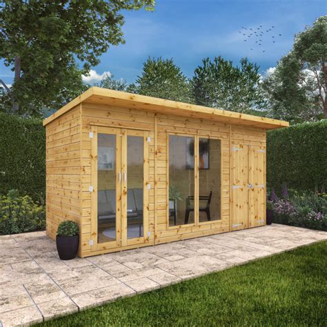 Mercia Garden Products Mercia 14 X 6ft Maine Pent Summerhouse With Side