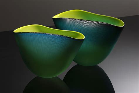 Laura Birdsall Leaf Bowls Glass Art Art Glass Bowl