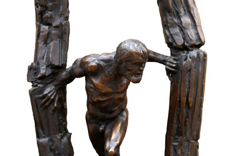 Arnold Goldstein Samson Bronze Sculpture By Arnold Goldstein For