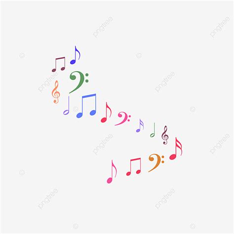 Colorful Music Notes Hd Transparent Colorful Musical Notes Hand Drawn