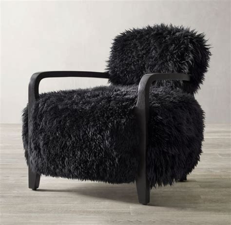 Yeti Sheepskin Armchair in 2020 | Black leather chair, Armchair