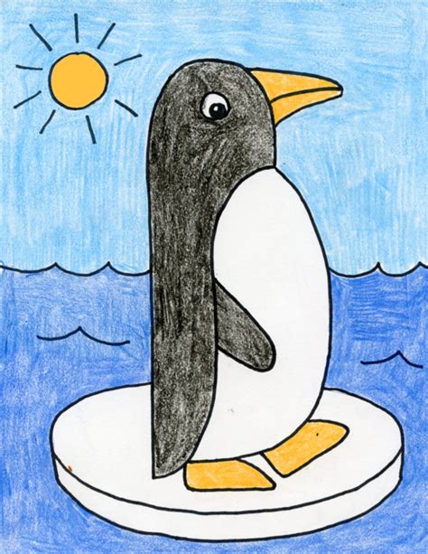 Tim van de vall created: Draw an Easy Penguin · Art Projects for Kids
