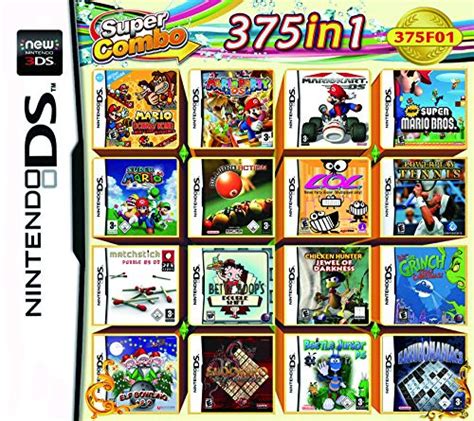 375 in 1 game cartridge multicart ds game pack card compilations fine works combo