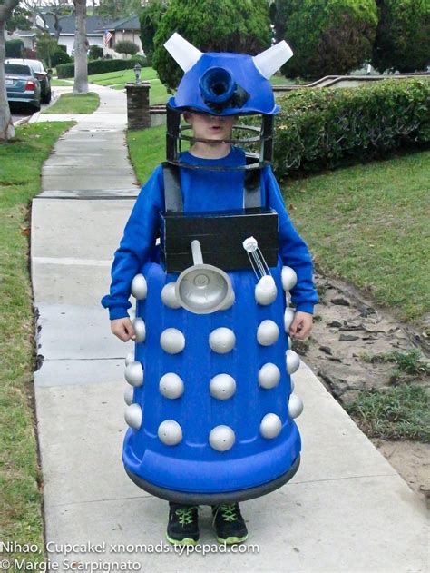 I used gray gloves, stockings, shoes, face paint and hair paint. Dalek Costume DIY | Dalek costume, Doctor who halloween ...