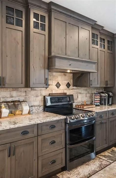 Polyurethane on existing cabinetry seals the pores, which means traditional. Custom Cabinets by Amish Showroom | 1000 in 2020 | Stained kitchen cabinets, Rustic kitchen, New ...