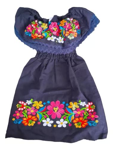 vestido niña mexicano artesanal bordado típico mercadolibre