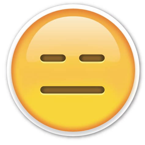 This pleading emoji has furrowed eyebrows, a small frown, and large, puppy dog eyes, as if begging or pleading. Expressionless Face