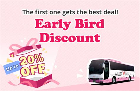 Early Booking Discount Willer Travel