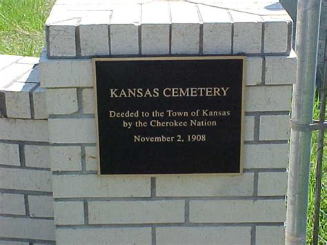 Kansas Cemetery In Kansas Oklahoma Find A Grave Cemetery
