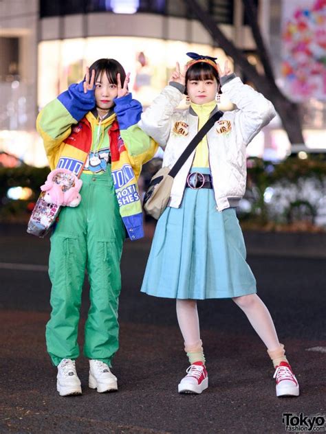Harajuku Girls Colorful Fun Street Styles W Nana Nana San To Nibun No Ichi Kiki Fila Tokyo
