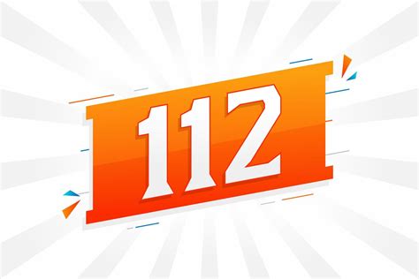 112 Number Vector Font Alphabet Number 112 With Decorative Element