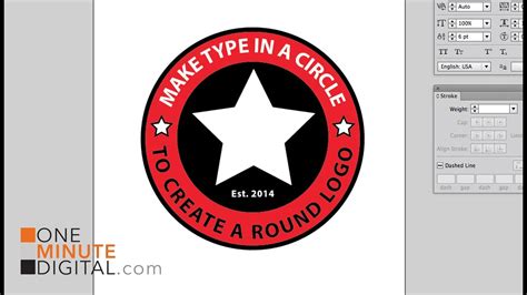 Make Type In A Circle To Create A Round Logo In Illustrator Youtube