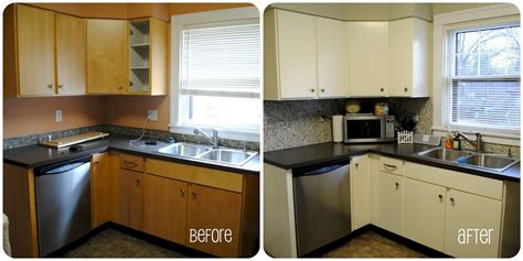 Before And After Painted Kitchen Cabinet Idea