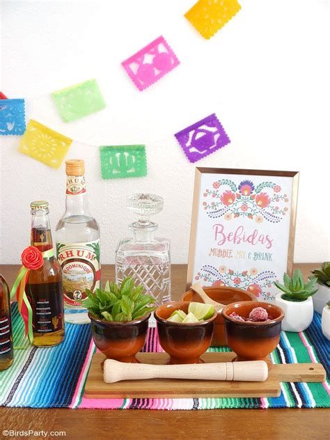 Apart from the colorful food, a south of the border themed table also features bright serapes, sombreros, and piñatas. A Colorful Cinco de Mayo Mexican Fiesta - Party Ideas ...