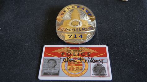 Los Angeles Policesergeant Joe Friday Badge And Police Id1950s Tv