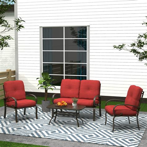 Finefind Garden Patio Conversation Set Cushioned Outdoor Furniture
