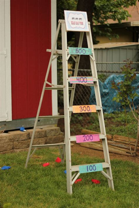Carnival Party Beanbag Toss Took A Ladder And Assigned Each Rung An