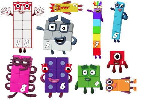 Numberblocks Characters 1 20 Individual High Definition Png Files