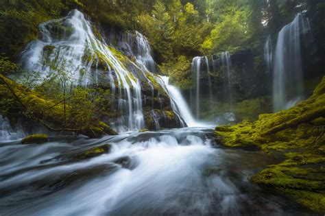 Panther Creek Falls Ford Pinchot National Forest Landscape