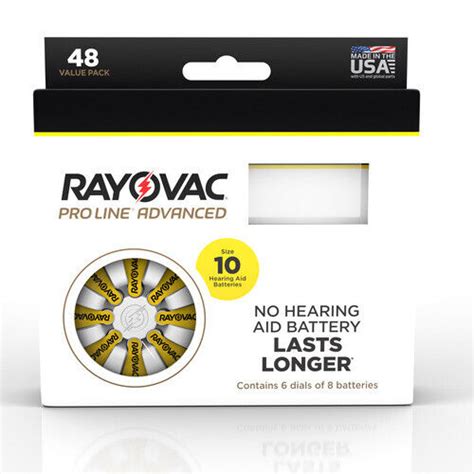 Rayovac Proline Advanced Size 10 X 48 Pack Of Hearing Aid Batteries Usa Seller Ebay