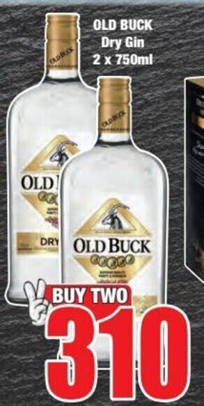 Old Buck Dry Gin 2 X 750ml Offer At Boxer