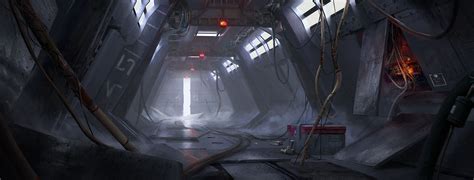 Artstation Sci Fi Corridor Design Peter Rossa Spaceship Interior