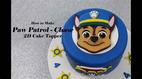 Paw Patrol Cake With An Edible Chase Made Of Fondant Paw Patrol Cake