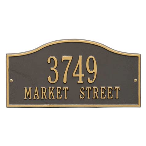 Choose from a wide variety styles and sizes. Arch Shape Metal Address Plaque With House Number And ...