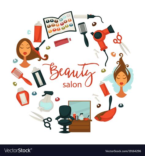 Hair Beauty Or Woman Hairdresser Salon Poster Vector Image