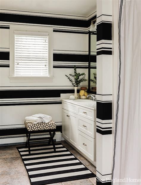 We did not find results for: Black and White Striped Walls - Contemporary - bathroom - New England Home