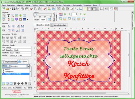 Drucken sie sich ihre briefmarken doch selbst. Heyer's Etiketten-Studio | Heyer's Druck- und Videoprogramme