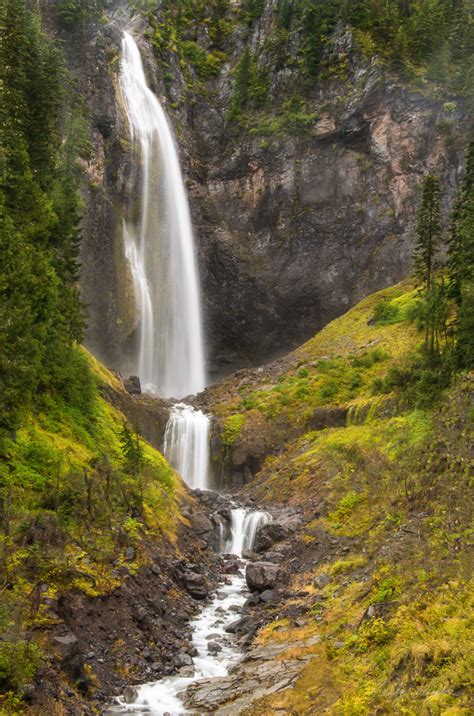 Autumn At Comet Falls Comet Falls Mt Rainier National Park Wa