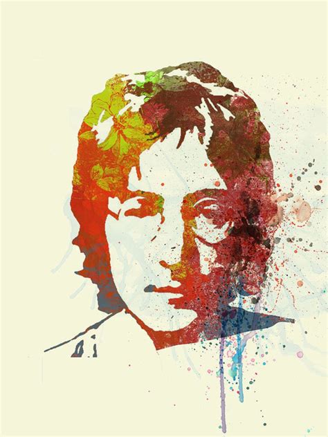 John Lennon Poster Canvas Print Wooden Hanging Scroll Frame Big