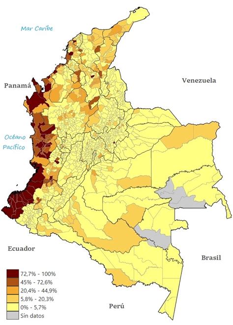 Mapa De Colombia Población Afrodescendiente Social Hizo