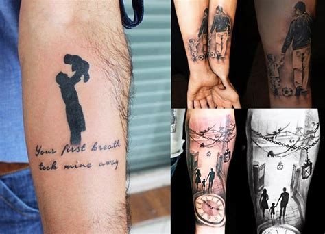Tattoo parents parent tattoos the embrace foto baby baby kind belle photo baby pictures random pictures newborn pictures. Father And Son Tattoos Ideas - Stylendesigns