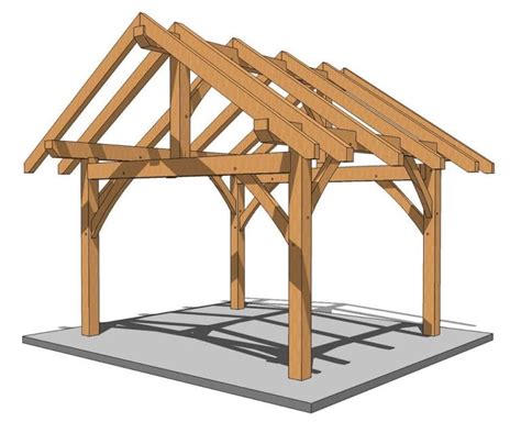 14x14 Post And Beam Plan Timber Frame Hq Wooden Pergola Pergola