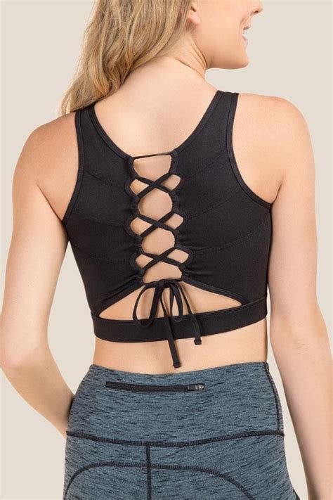 Serena Lace Up Back Crop Top Stylish Tank Tops Tops Clothes