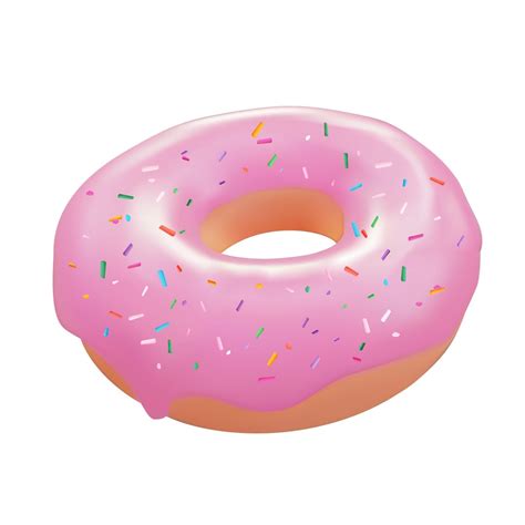 Realistic 3d Sweet Tasty Donut Vector Illustration 3212631 Vector Art
