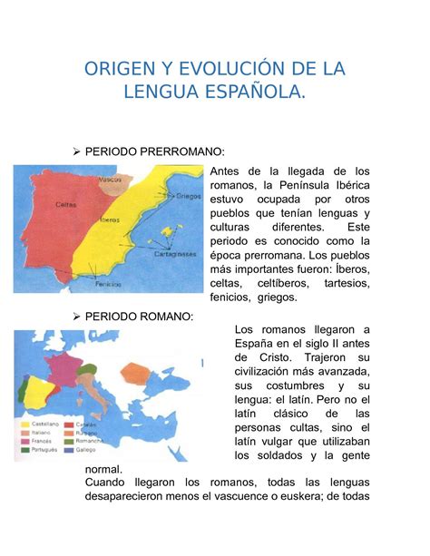 Calaméo Origen Y Evolución De La Lengua Española Autoguardado