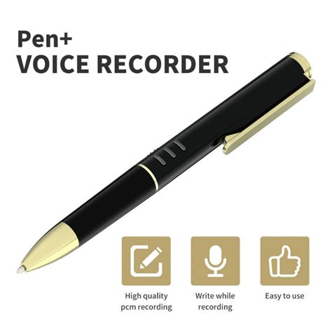 Pen Voice Recorder Mp3 Speler 32gb Met Geluidsdetectie Spyshop4u