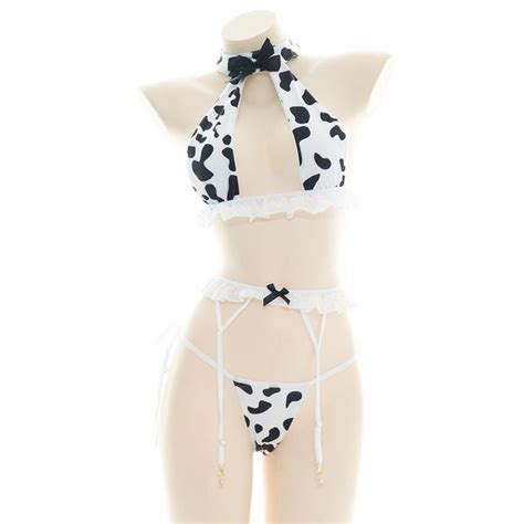 cow swimsuit bodysuit bikini maid unifrom costume cw001 fashion outfits cow outfits