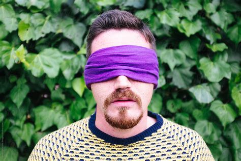 Blindfolded Man Portrait By Vero