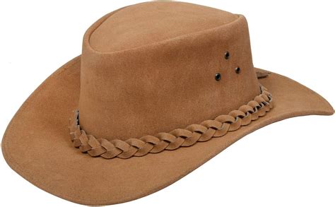 Australian Unisex Western Style Cowboy Outback Real Suede Leather