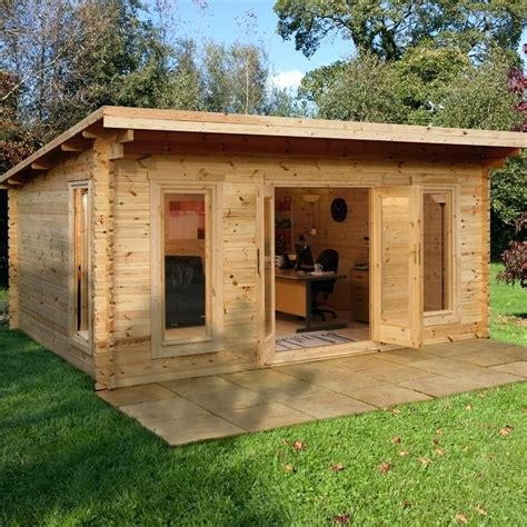 Shed Cottage Plans Small Cabin Style House 12 X 16 Garden Log Cabins