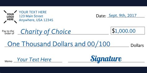 Oversized Check Template Free Database